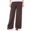 Picture of PULL UP WIDE FIT STRETCH TROUSERS - BROWN